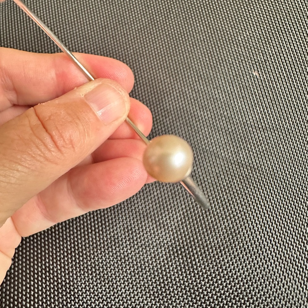 Elegant SilverTeardrop Bracelet with pink gemstone and pink fw pearl - Picture 4 of 4